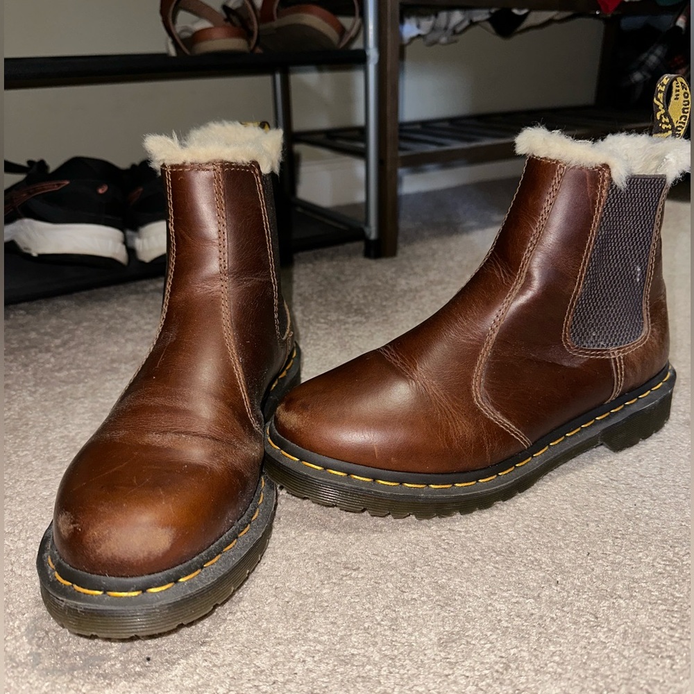 Dr. Martens Faux Fur Lined Chelsea Boots